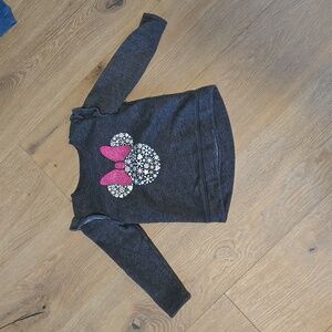 Jumping Beans Girls 3T Grey Minnie Mouse Sweatshirt Softest Fleece